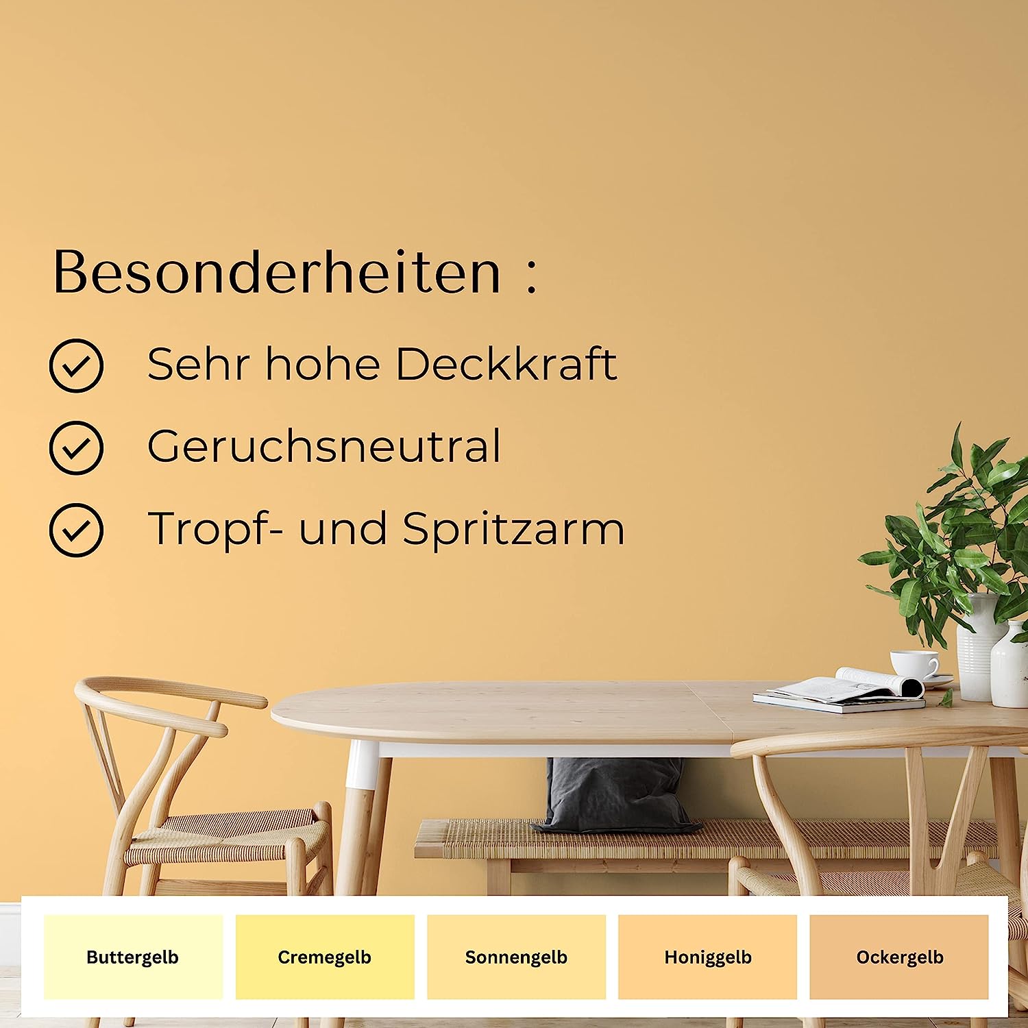 Fühl Dich Wohl Wandfarbe Honiggelb - 4251604902245 - Derendo