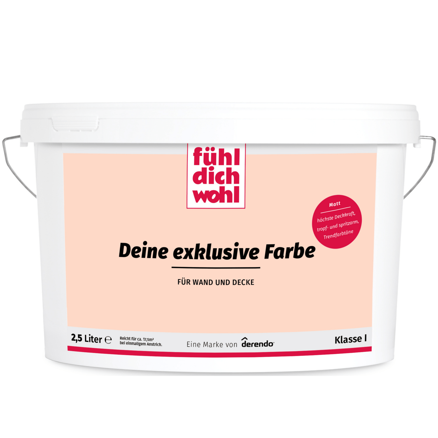 Fühl Dich Wohl Wandfarbe Lachs - 4251604913050 - Derendo