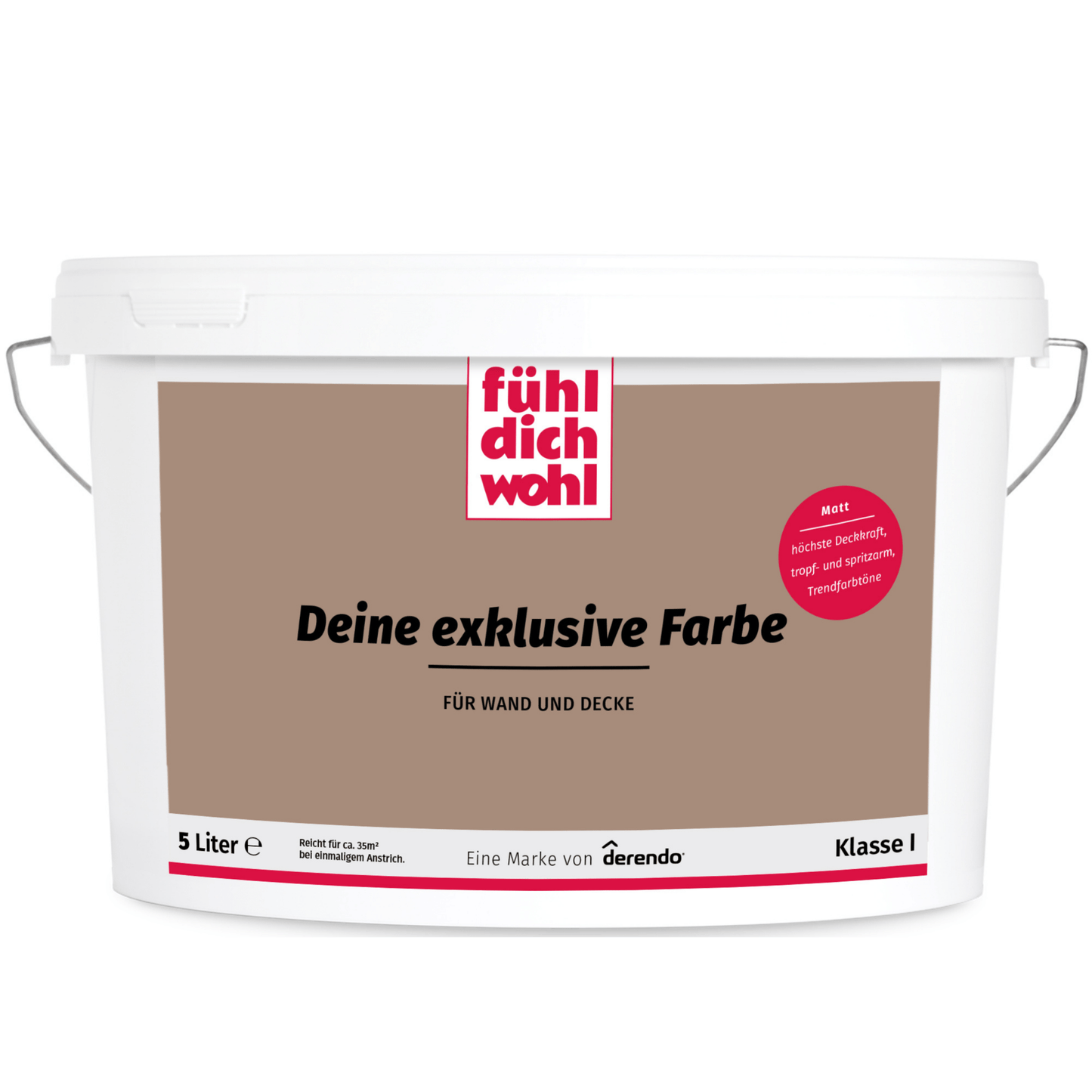 Fühl Dich Wohl Wandfarbe Mokkabraun - 4251604911957 - Derendo