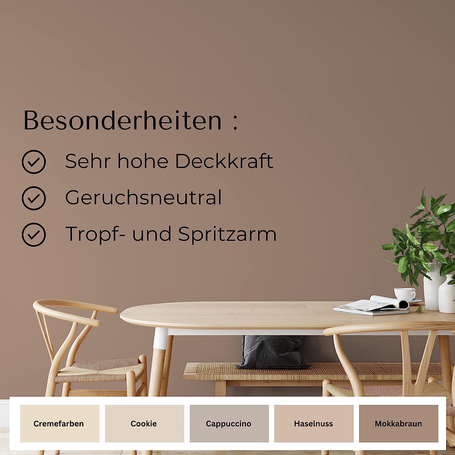 Fühl Dich Wohl Wandfarbe Mokkabraun - 4251604903105 - Derendo