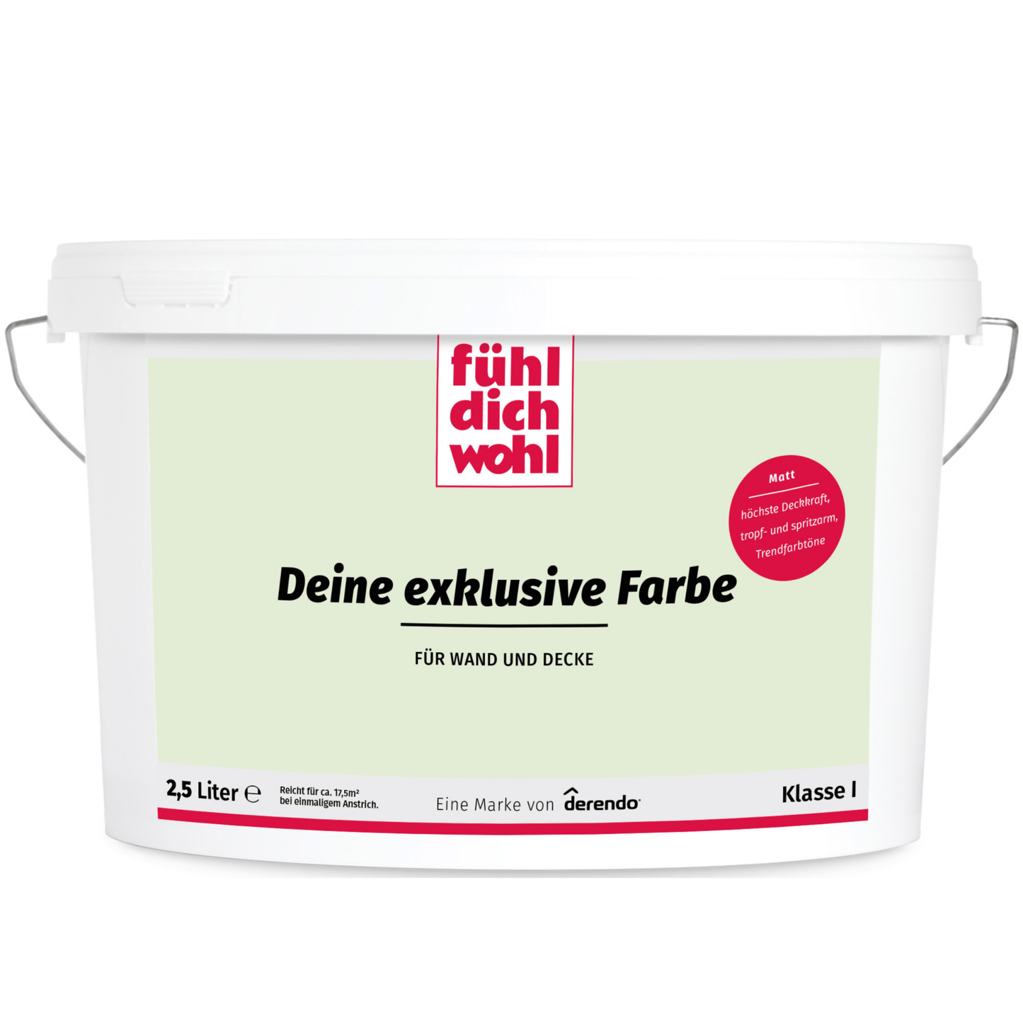 Fühl Dich Wohl Wandfarbe Pastellgrün - 4251604912930 - Derendo
