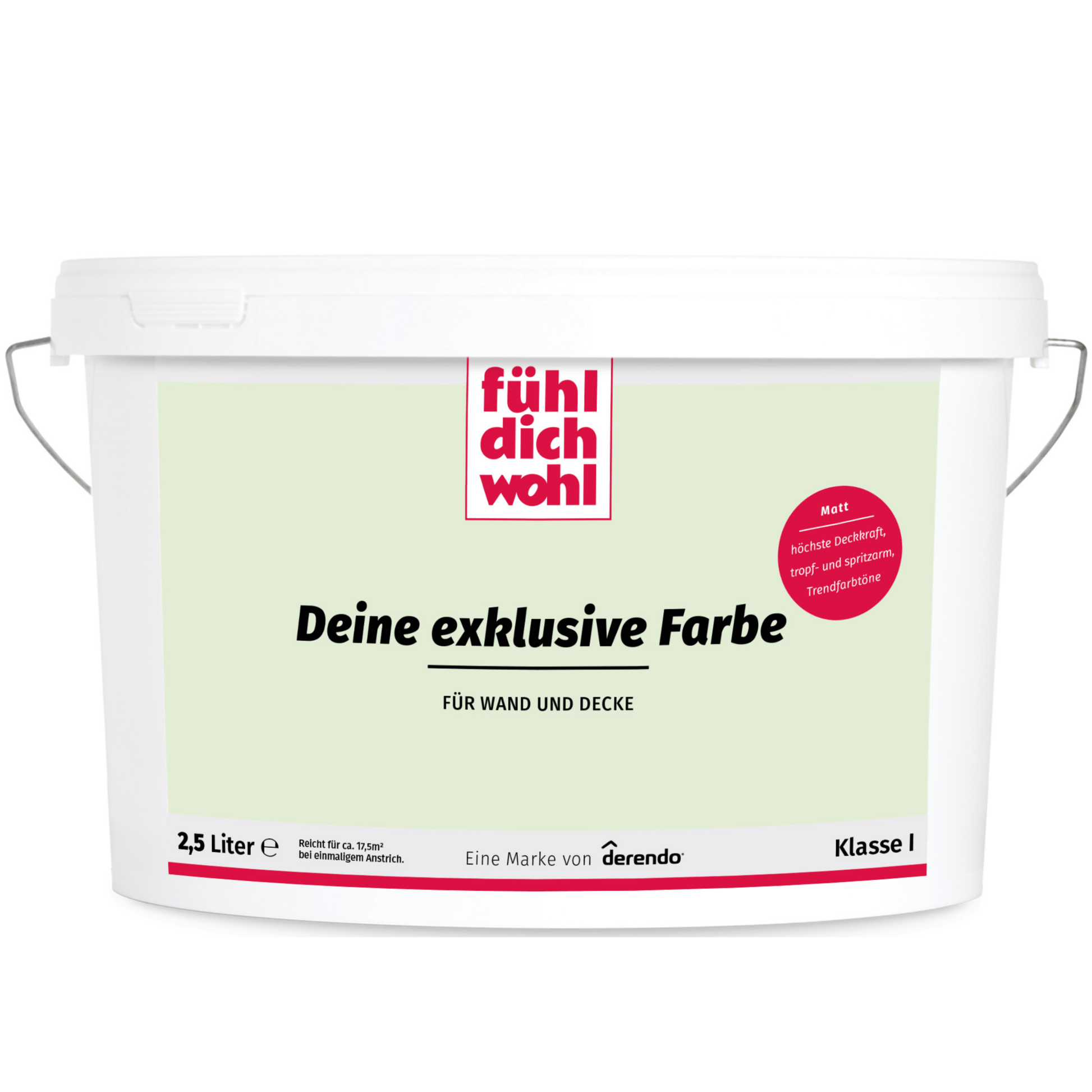 Fühl Dich Wohl Wandfarbe Pastellgrün - 4251604912930 - Derendo