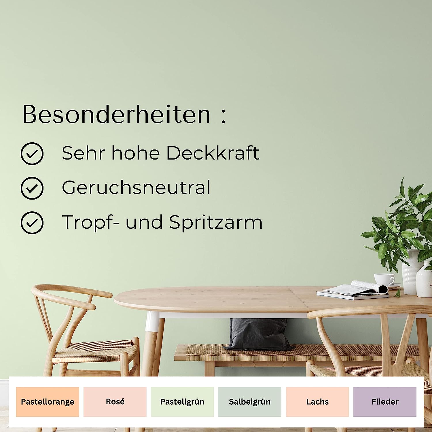 Fühl Dich Wohl Wandfarbe Pastellgrün - 4251604912916 - Derendo