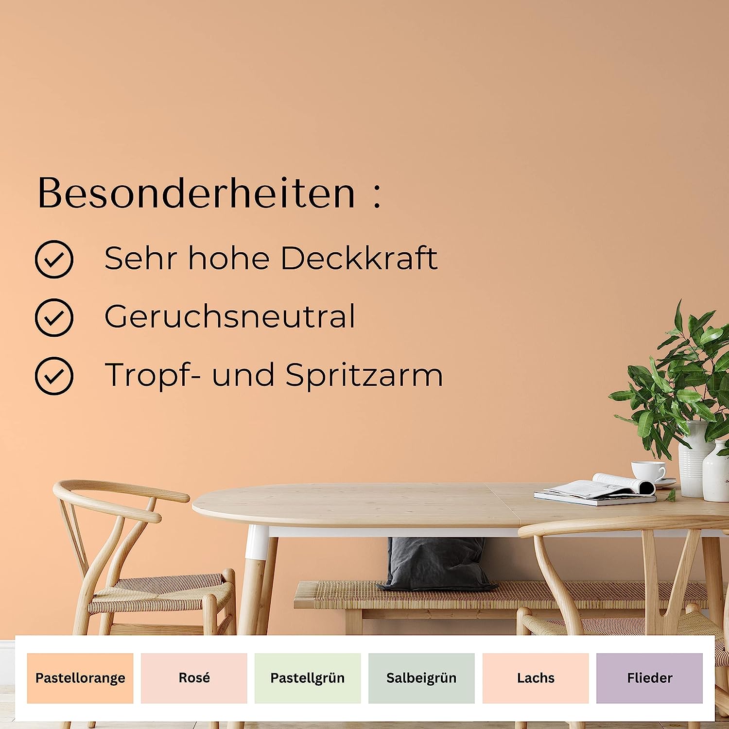 Fühl Dich Wohl Wandfarbe Pastellorange - 4251604912978 - Derendo