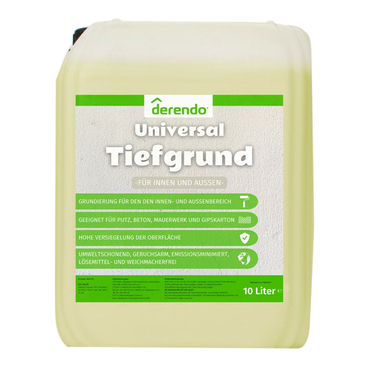 Universal Tiefgrund 10l Grundierung für innen - und außen - 4251604915412 - Derendo