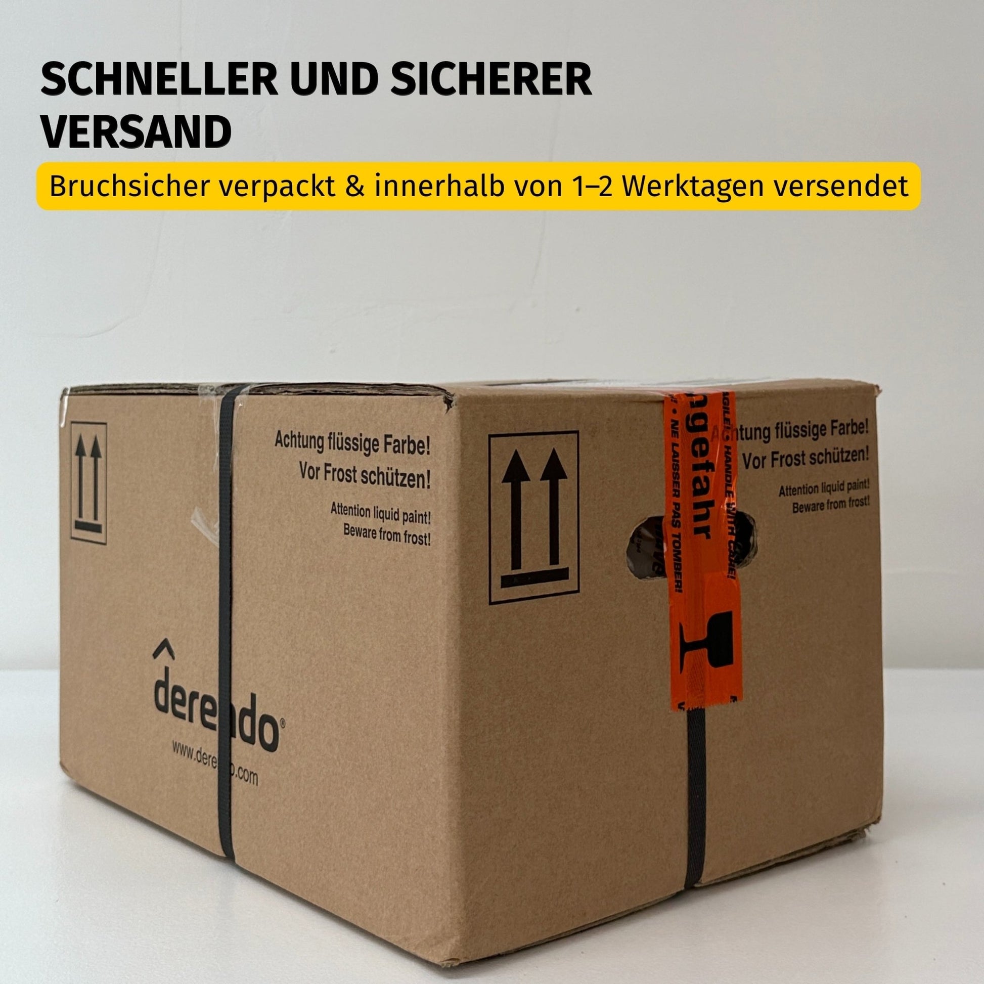 Wandfarbe Weiß für Airlessgerät – Direkt spritzfähig ohne Verdünnen in 2.5l – Produktbild von Derendo